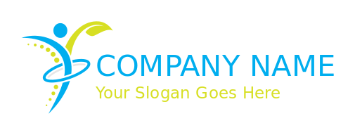 physical therapy logo abstract person with leaf