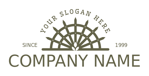 home improvement logo fence in wheel shape