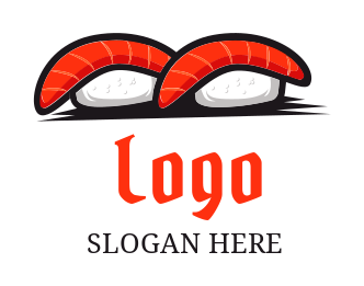 restaurant logo icon pieces of nigiri sushi