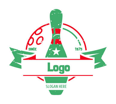 sports logo pin and ball bowling
