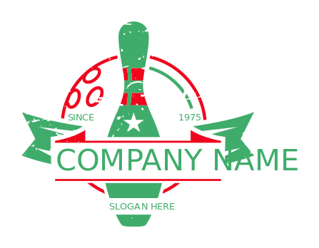 sports logo pin and ball bowling