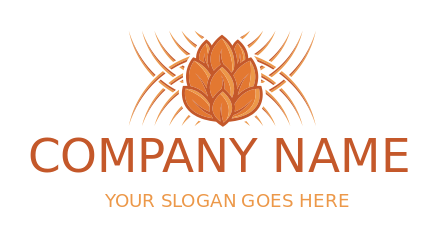 restaurant logo online pine cone with lines