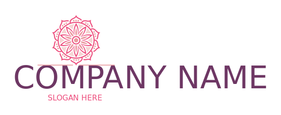 spa logo maker pink motifs mandala - logodesign.net