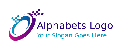 Letter C logo image pixels hi-tech swoosh in letter C 