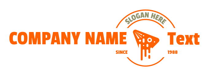 restaurant logo pizza slice dripping cheese