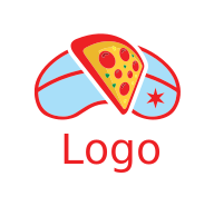 pizza slice on Chicago city Cloud Gate 
