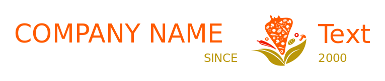 restaurant logo pizza slice on leaves