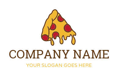 pizza parlor logo pepperoni cheese oozing