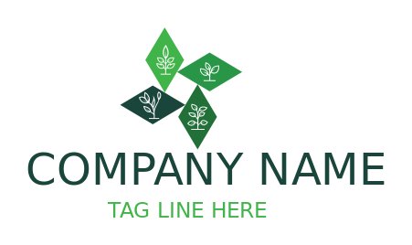 plants inside the rhombus shape