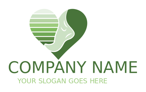 medical logo maker podiatrist foot in heart