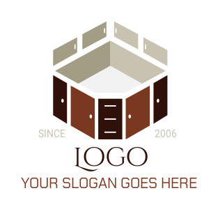construction logo polygon cabinets
