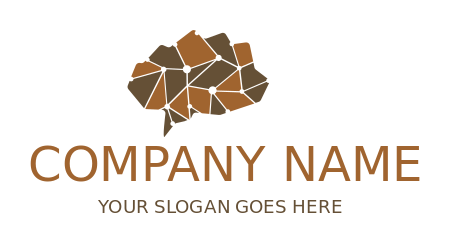 medical logo brain in polygon neural network