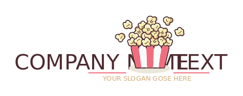 make a popcorn parlor logo flying from packet