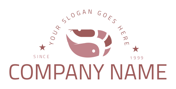 seafood company logo maker prawn and fish