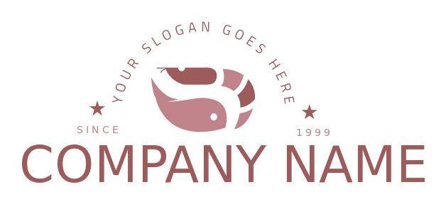 seafood company logo maker prawn and fish