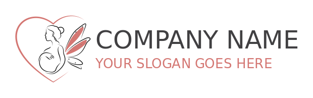 childcare logo pregnant woman with wings