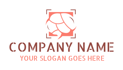 create psychologist logo maker brain in square