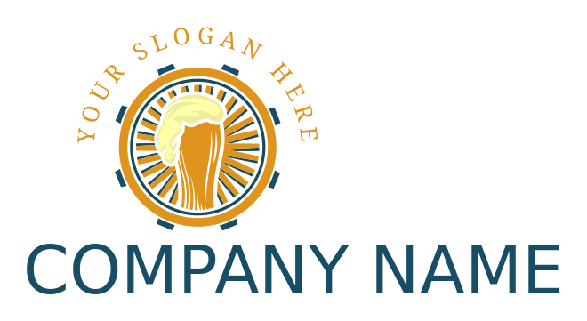 restaurant logo icon beer glass foaming