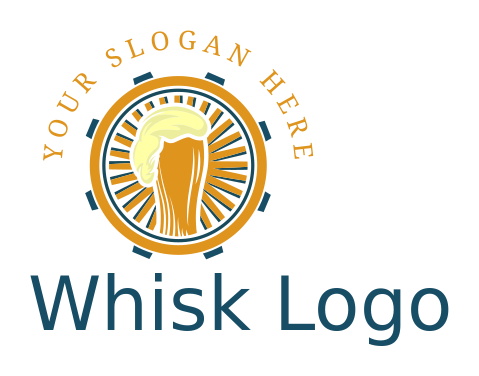 restaurant logo icon beer glass foaming