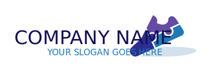 shoe store logo jigsaw puzzle pieces joggers