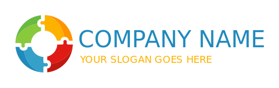 Make a community logo puzzles forming Letter O