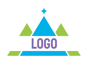accounting logo pyramid shape with space