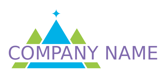 accounting logo pyramid shape with space