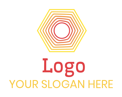 radiology logo maker waves in hexagon