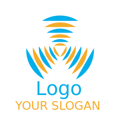 radiology logo waves with triangle at center