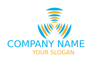 radiology logo waves with triangle at center