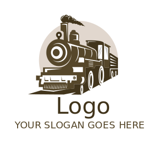 transportation logo icon rail train front view