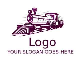 create a transportation logo rail train