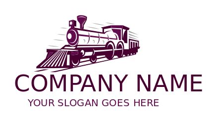 create a transportation logo rail train