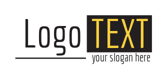 text logo icon rectangle block with word mark