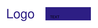 make a text logo in rectangle shape 