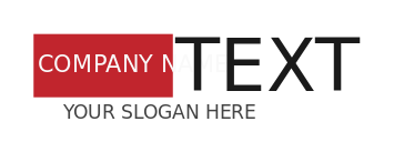 text logo icon in red block