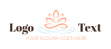 spa logo online lotus in water reiki symbol