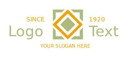 tiling contractor logo rhombus shaped marble tile