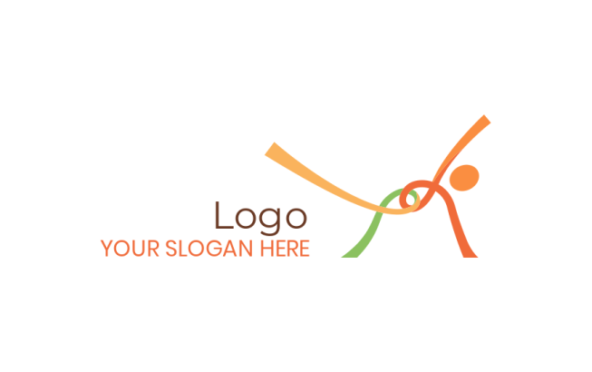 fitness logo ribbons forming Pilates exercise | Logo Template by ...