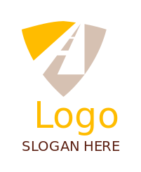 transportation logo road in shield