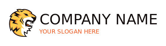 animal logo maker roaring tiger face
