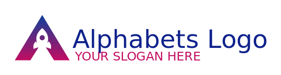 Design a Letter A logo rocket in triangle forming A 