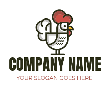 cartoon chicken restaurant logo maker