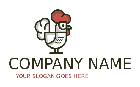 cartoon chicken restaurant logo maker