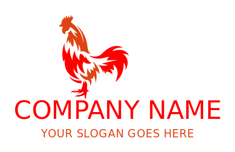 pet logo online rooster silhouette