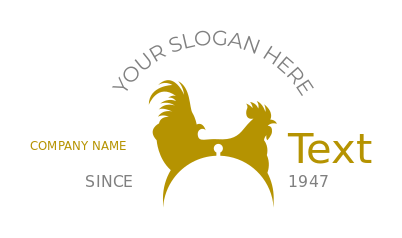 restaurant logo template rooster with cloche