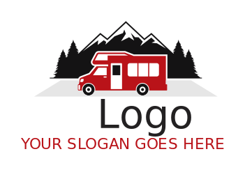 transportation logo maker RV side view 