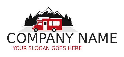 transportation logo maker RV side view 