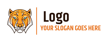 create a PNG logo line art sad tiger face