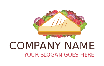 restaurant logo sandwich with vegetable